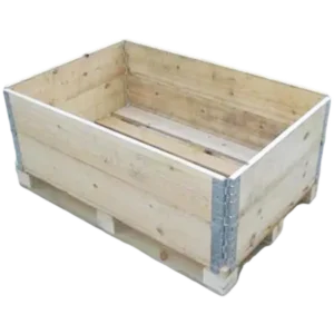 Foldable wooden pallet hinged wooden box
