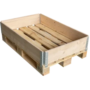 Foldable wooden pallet hinged wooden box