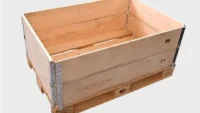 Foldable wooden pallet hinged wooden box