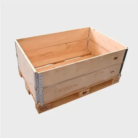 Foldable wooden pallet hinged wooden box